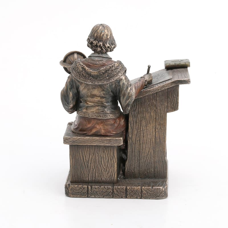 6.5" H NICOLAUS COPERNICUS Cold Cast Bronze - 3.74"x4.92"x6.5"