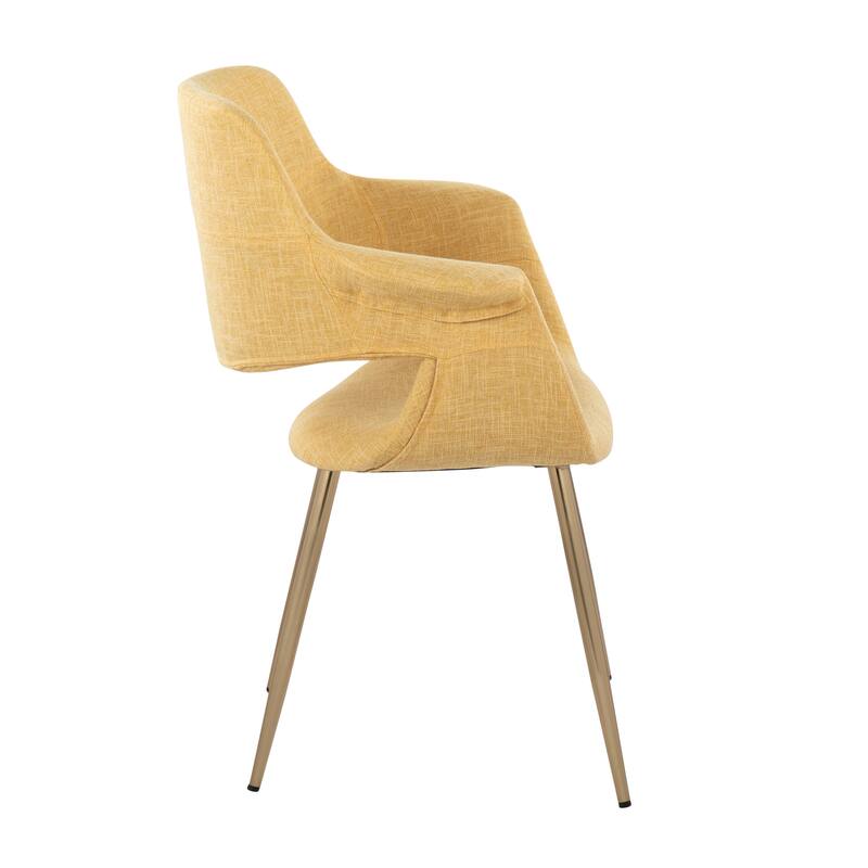 Silver Orchid Fauske Upholstered Chair with Metal Legs - Set of 2