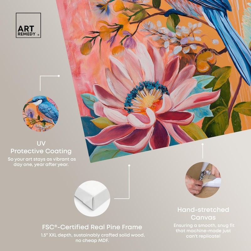 Spring Bird Canvas by Art Remedy, Gallery Wrapped