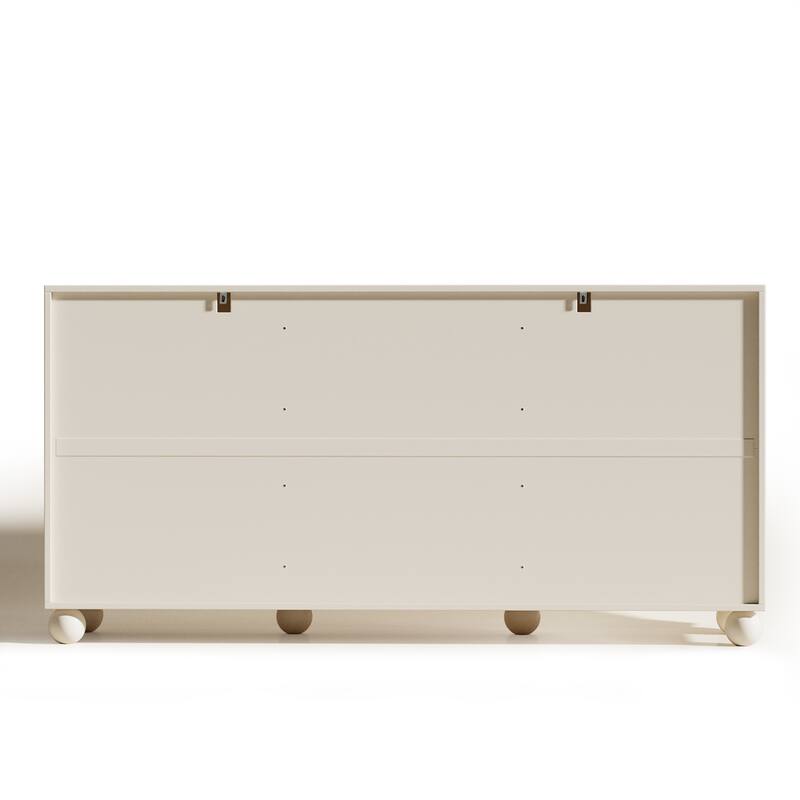 Wave Front 9 Drawer Dresser Handle-Free Modern Storage Cabinet