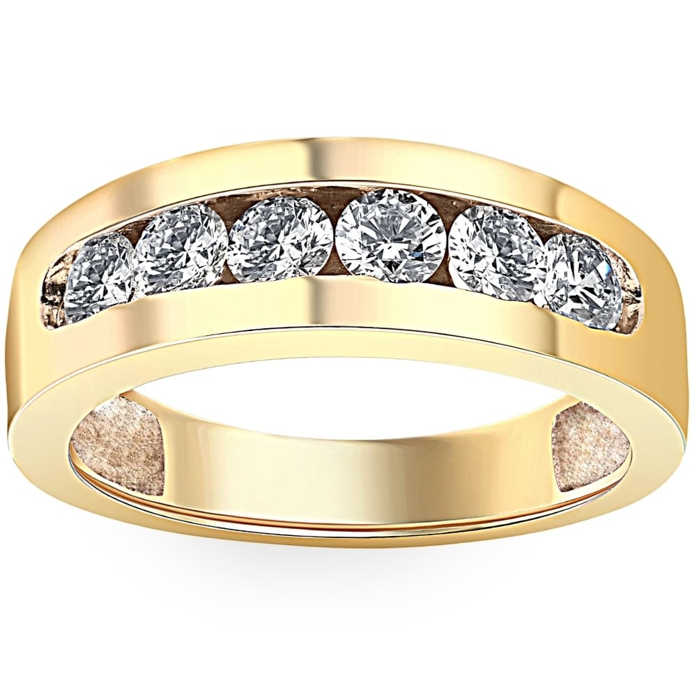 Bliss Diamond 1ct Channel Set Diamond Ring 14K Yellow Gold