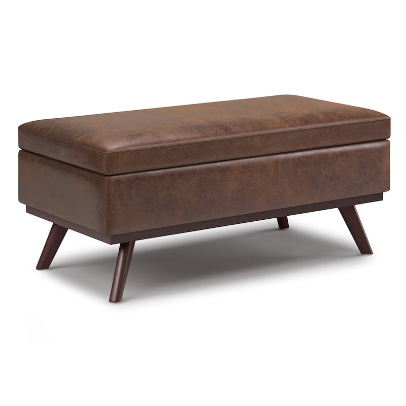 WYNDENHALL Ethan 42 inch Wide Mid Century Modern Rectangle Table Ottoman