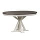 preview thumbnail 4 of 8, Allyson Park Wirebrushed White & Charcoal Pedestal Table
