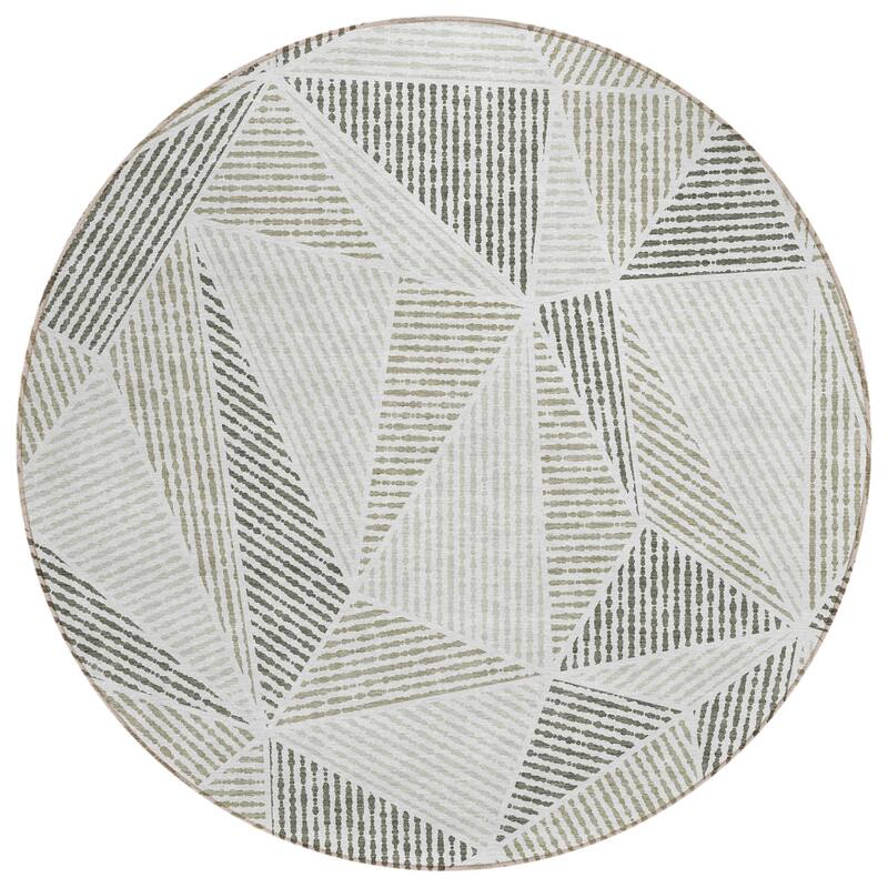 HomeRoots Geometric Transitional Rectangle Outdoor Rug