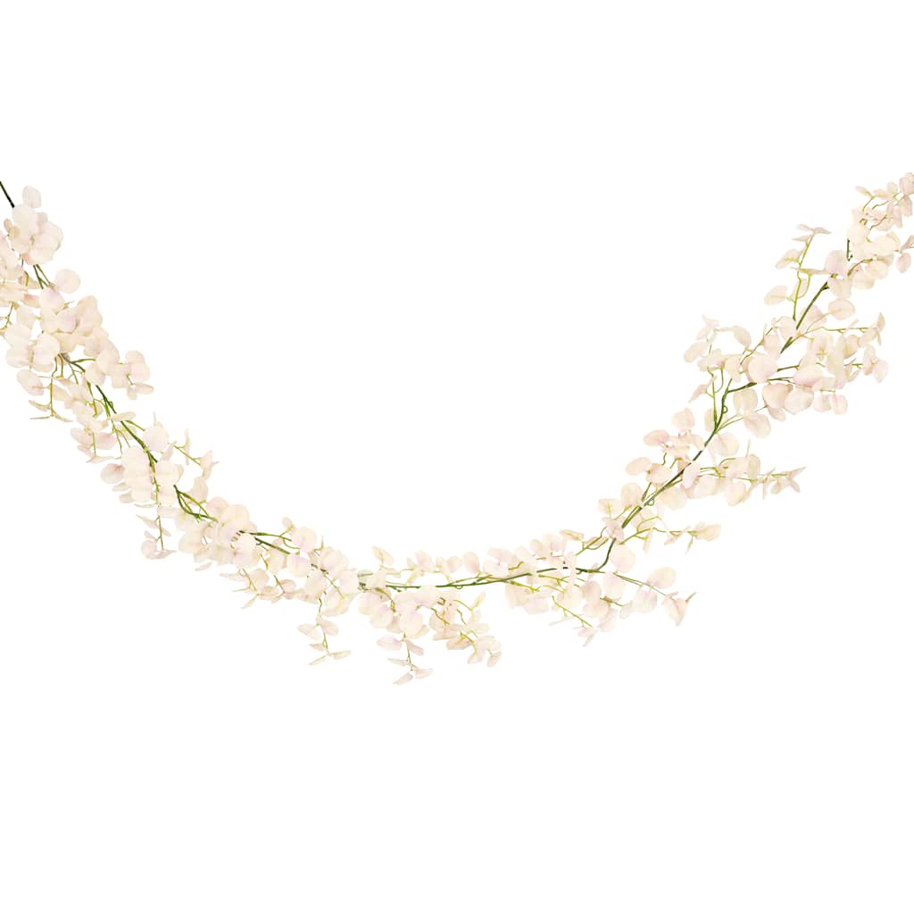 Set of 2 Blush Artificial Eucalyptus Leaf Vine Hanging Plant Greenery Foliage Garland 6ft - Blush Pink - 72" L x 6" W x 6" DP