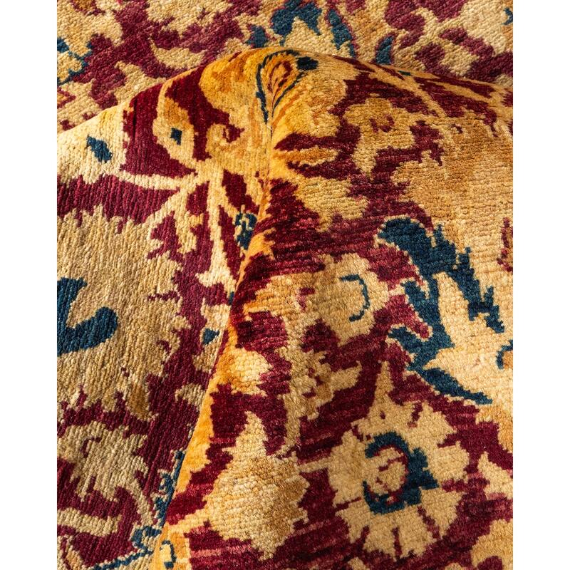 Overton Handknotted Wool Traditional Oriental Red Area Rug - 6' x 9'