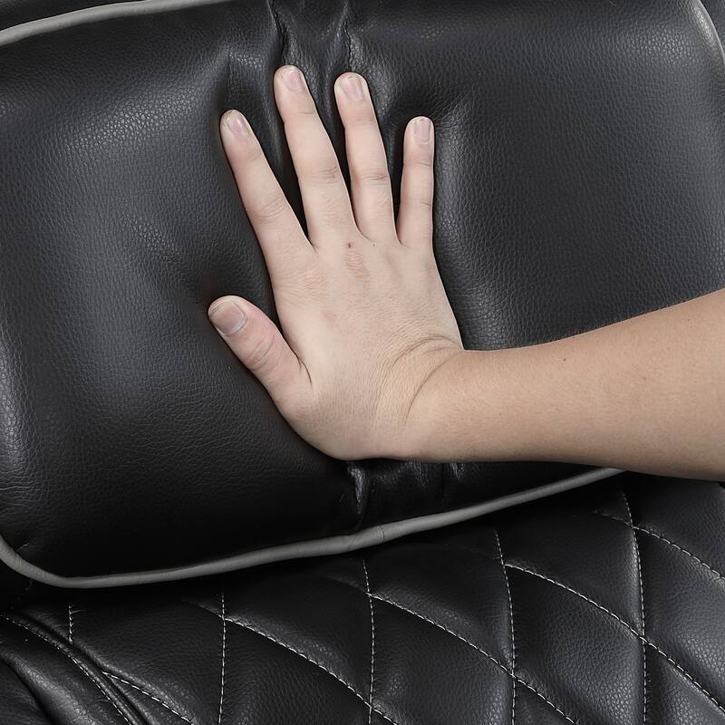 Ezra 37.5" Faux Leather Power Recliner - Power Heatrest, Cup Holders