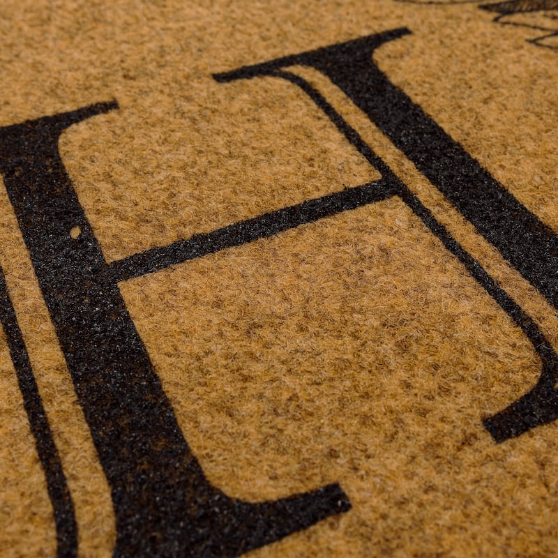 Mohawk Home Monogram Initial Faux Coir All Weather Recycled Rubber Door Mat