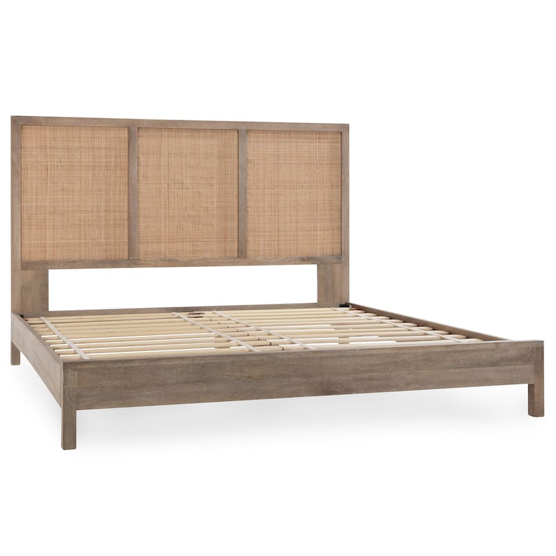 Classic Home Jensen Mango Wood Bed in Light Brown