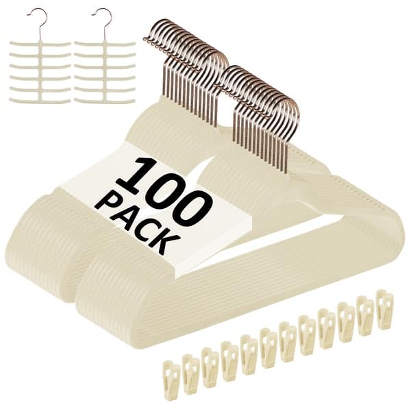 P255 Plastic Skirt Hangers Slim Heavy Duty - Clear - 100 Han