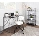 preview thumbnail 23 of 28, Silver Orchid Sala Desk in Metal & Wood