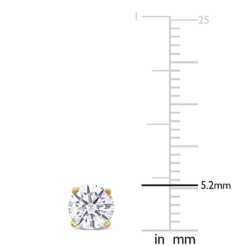 Miadora 1ct TW Lab-Grown Diamond Martini-Style Stud Earrings 14k Yellow Gold