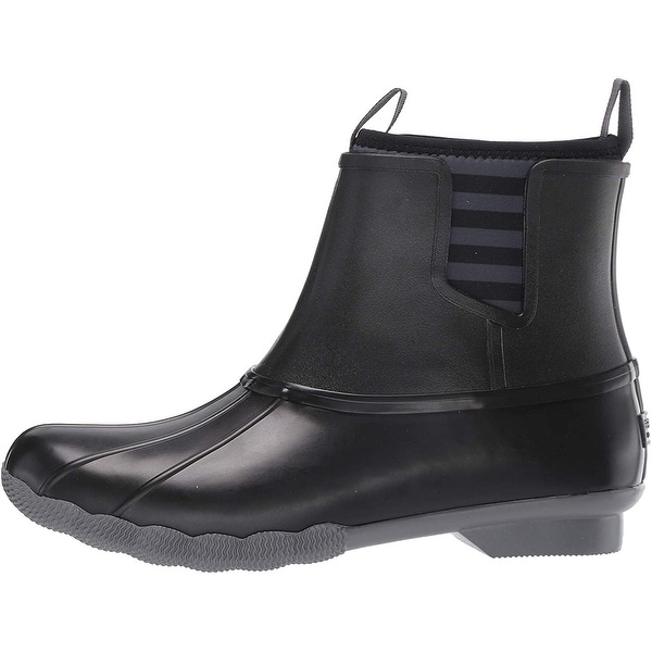 sperry black rubber boots