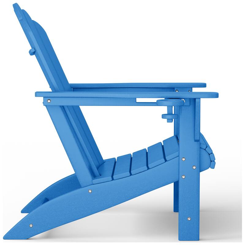 Aderson Outdoor Poly Adirondack Chair with Side Table 3-Piece Set