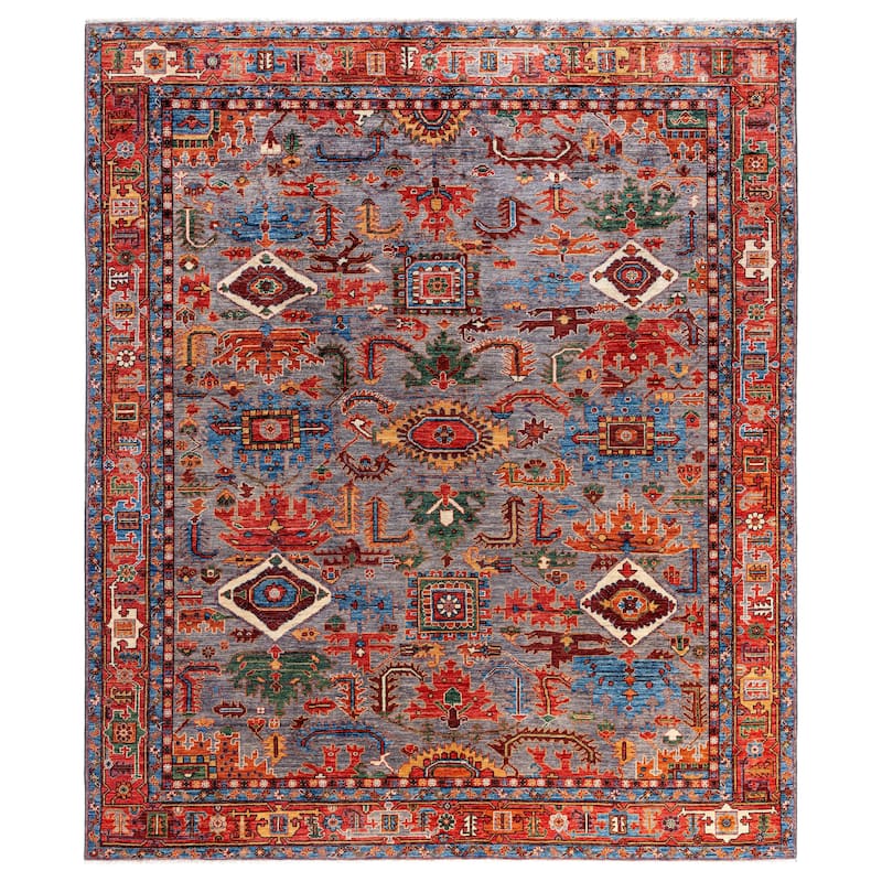 Serapi One-of-a-Kind Hand-Knotted Area Rug - Gray - 8' 2" x 9' 9"
