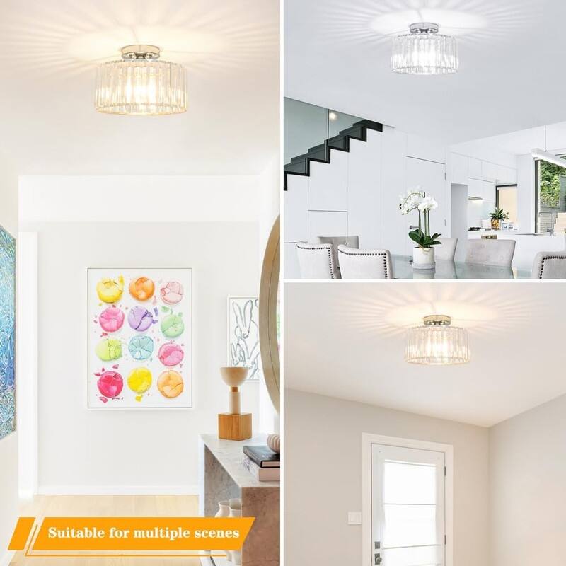 Ceiling Light Fixture, Modern Semi Flush Mount Ceiling Light