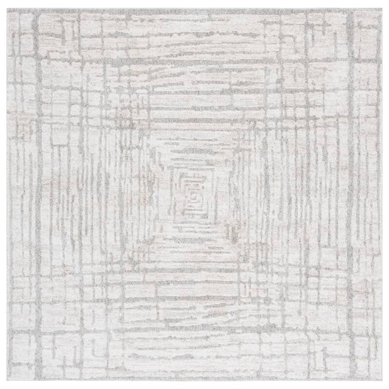 SAFAVIEH Northport Siranush Rug - Ivory/Grey - 6'7" Square