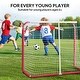 preview thumbnail 5 of 6, Soozier Soccer Goal, All Weather Practice Soccer Net with Steel Frame, PE Mesh, Soccer Training Equipment