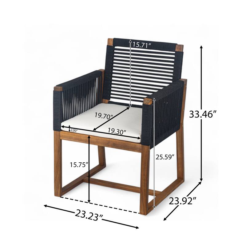 Outdoor Dining Chairs Set Of 2 (Excluding the table)