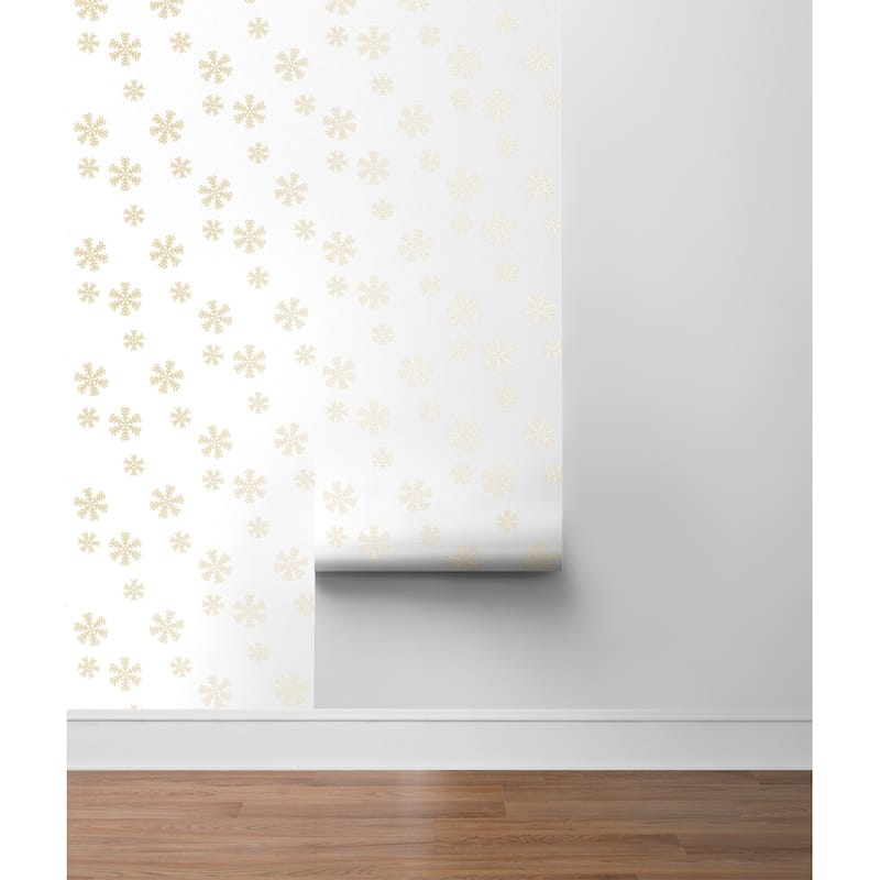 NextWall Snowflakes Peel and Stick Wallpaper