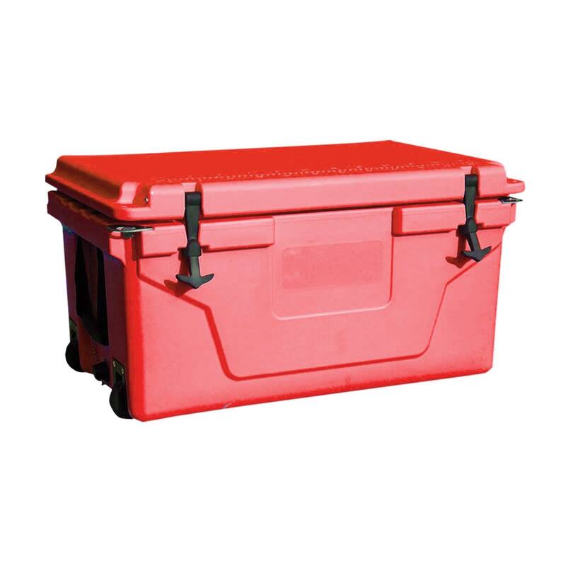 Camping Cooler Beach Cooler Portable Cooler Beverage Cooler with Rope Handles Non-Slip Rubber Pads Bottle Opener and Wheels