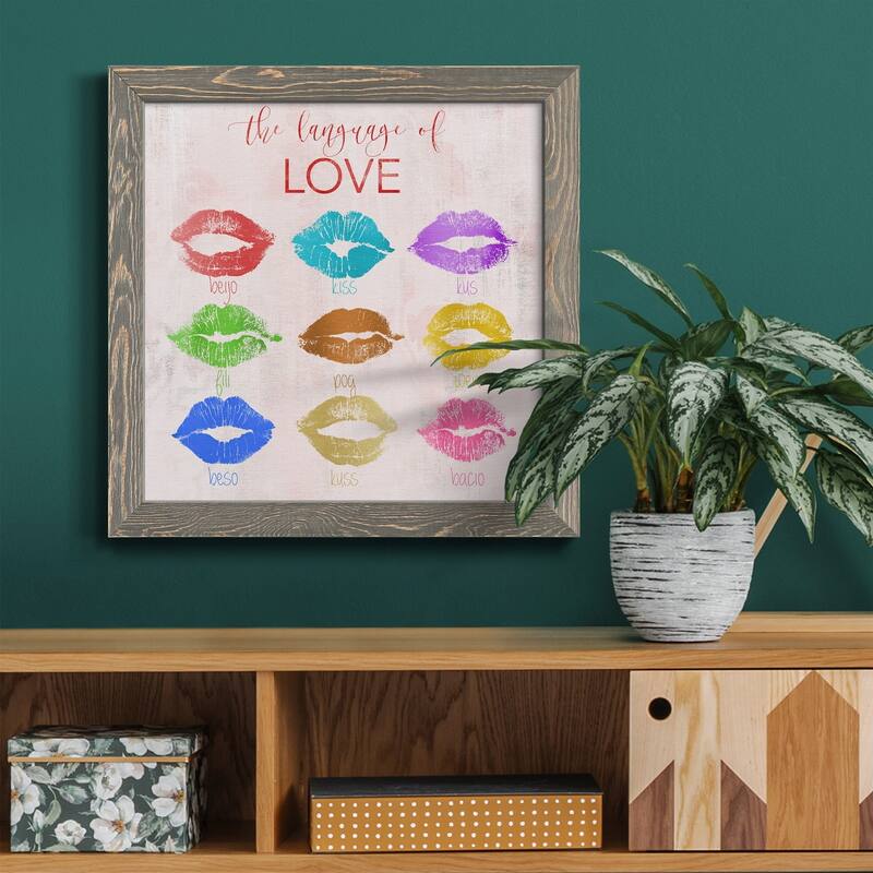 Rainbow Kiss-Premium Framed Canvas - Ready to Hang