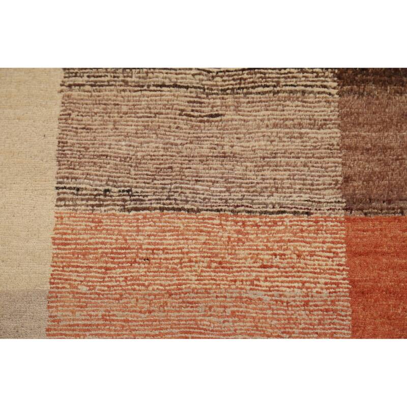 Hand Knotted Oriental 100% Wool Carpet Tribal All-Over Multi-Colored Gabbeh (kashkoli) Area Rug - 11' 8'' X 9' 2''