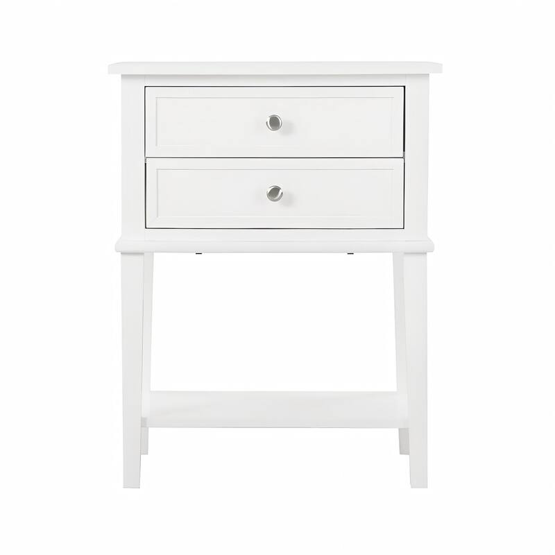 Elegant Contemporary Nightstand with Open Shelf
