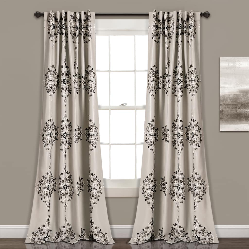 Lush Decor Keya Medallion Room Darkening Window Curtain Panel Set