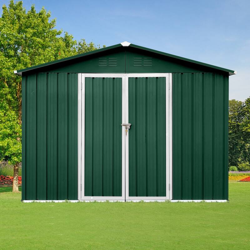 6x8FT Outdoor Storage Sheds Metal Garden Sheds