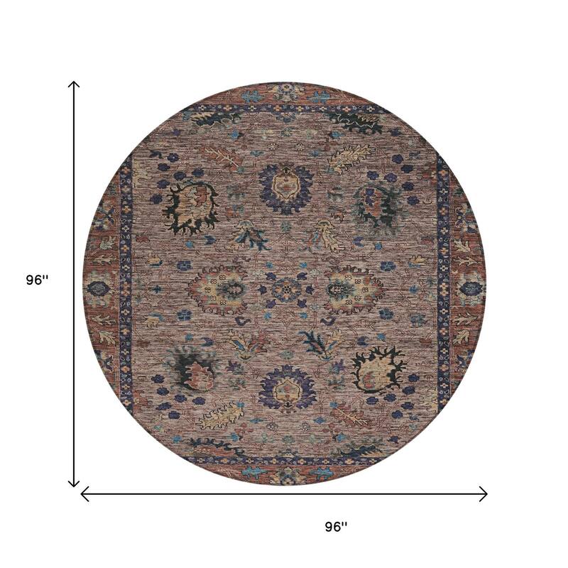 HomeRoots Floral Traditional Rectangle Outdoor Rug