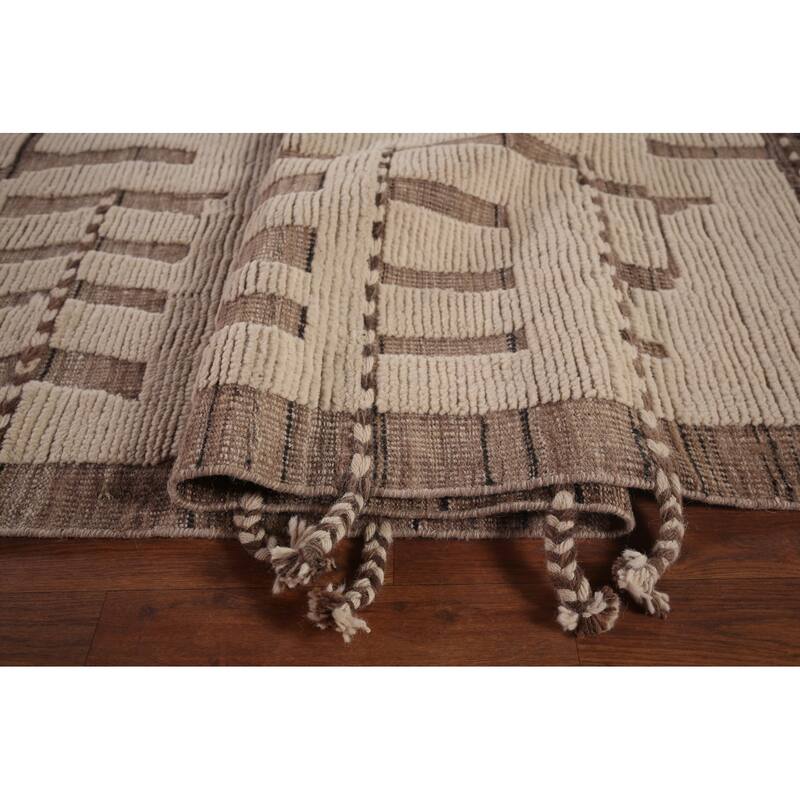 Moroccan Oriental Large Area Rug Handmade Wool Carpet - 11'8"x 16'2"