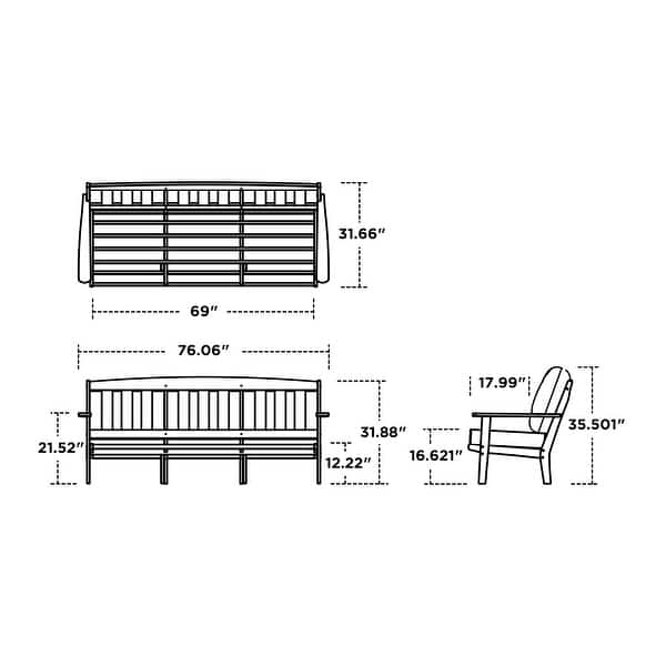 Trex Outdoor Furniture Cape Cod Deep Seating Sofa Bed Bath & Beyond