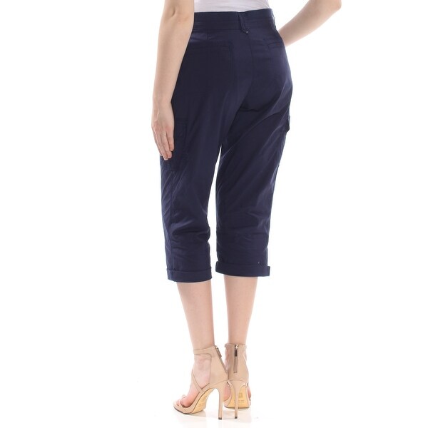 ladies navy capri pants