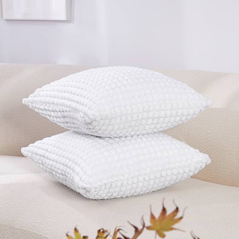 Deconovo Corduroy Throw Pillow Covers 2 PCS(Cover only)