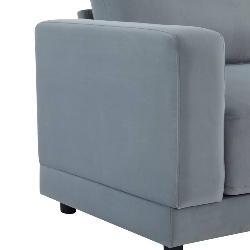 81" Classic Polyester 3-Seater Sofa with Soft Fabric Upholstery