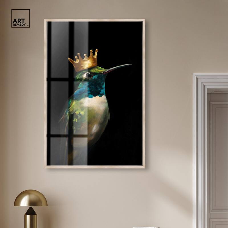 Crowned Azure Bird II Shadowbox by Art Remedy