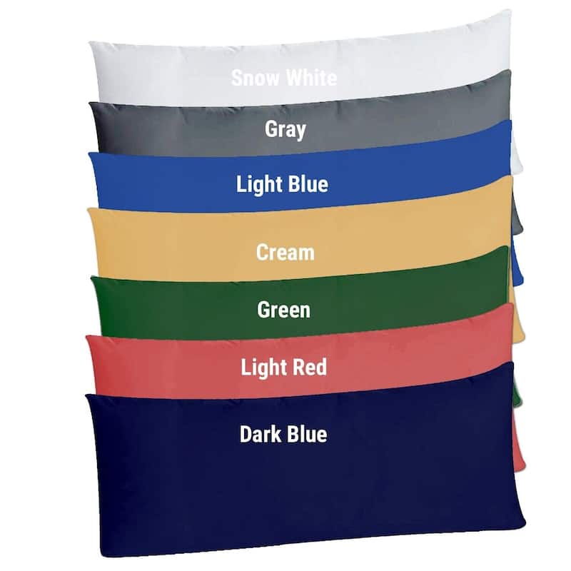 White Turkish Cotton and Microfiber Body Pillowcases (Set of 2)