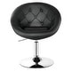 preview thumbnail 1 of 8, Costway 1PC Accent Chair Adjustable Modern Swivel Round Tufted Back Black