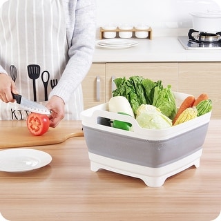 THE BEST DAY Multifunctional Folding Portable Storage Basket Household Kitchen Vegetables Fruits Washing 