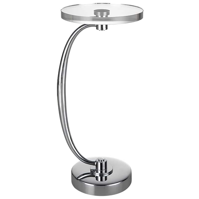 Uttermost Waveney 12" Wide Modern Sophisticated Crystal Top Side Drink