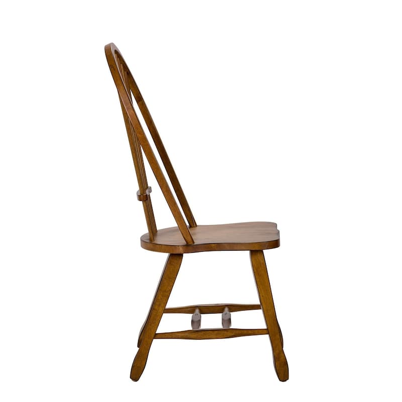 Treasures Rustic Oak Sheaf Back Dining Chair (Set of 2)