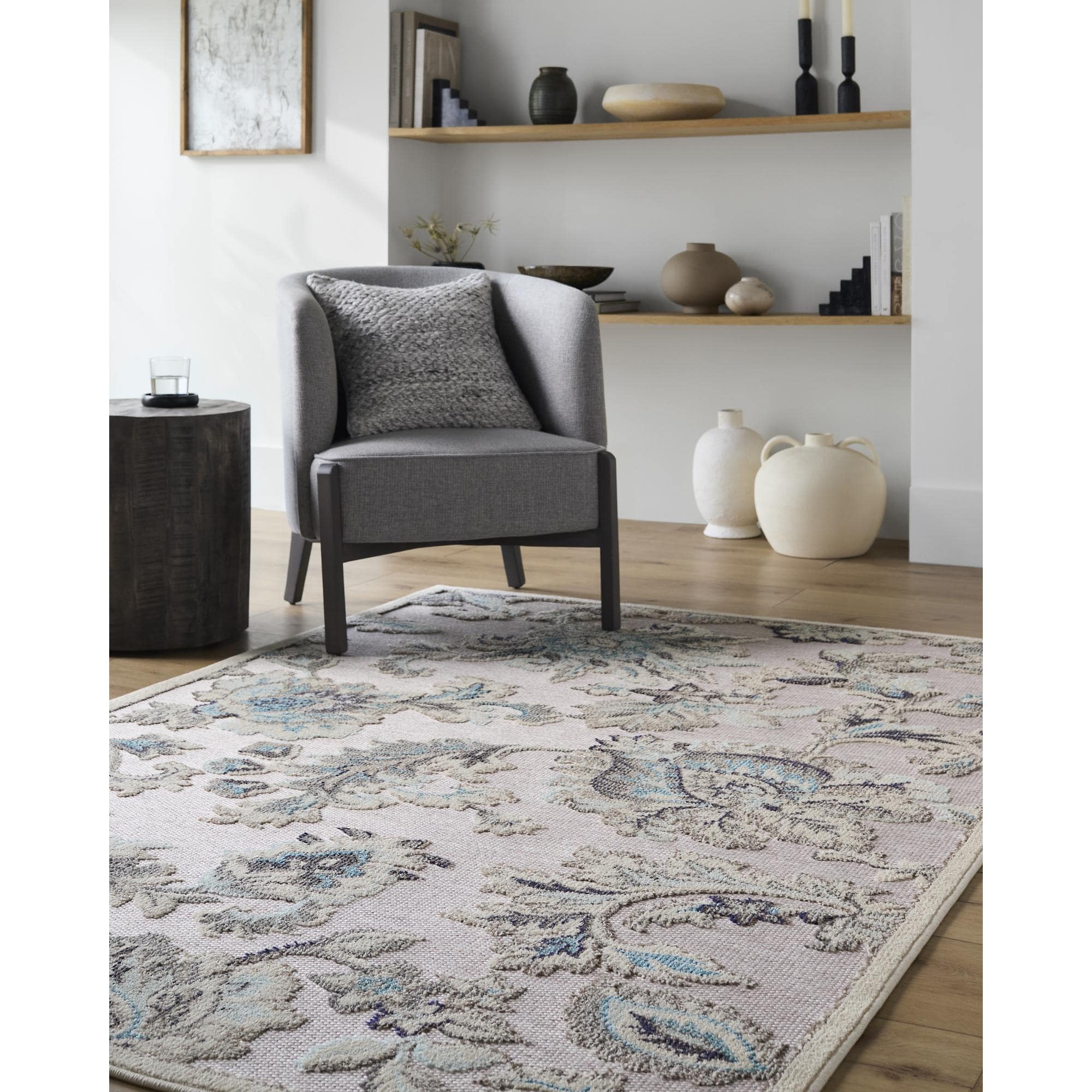 Livabliss Big Sur Nautical & Coastal Floral & Botanical Outdoor Area Rug