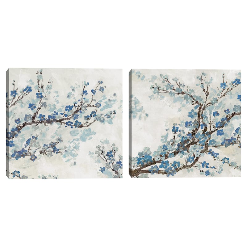 Blue Branch I, Blue Branch II by Nevan Canvas Art Prints