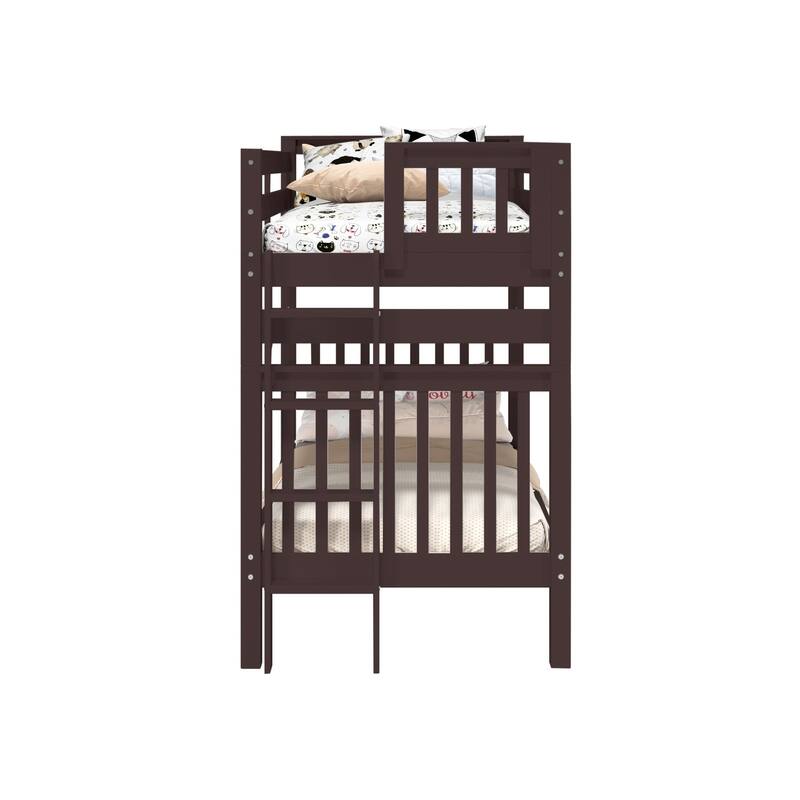 Taylor & Olive Trillium Tall Twin over Twin Bunk Bed with End Ladder