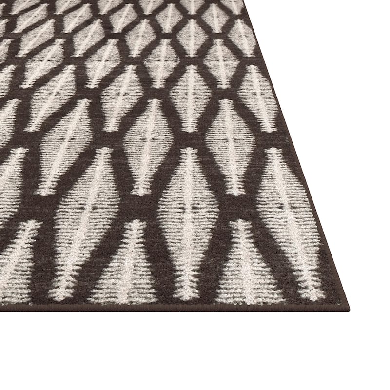 Max Ivory/Brown Area Rug - 9' x 12'