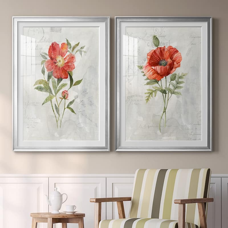 Linen Peony Premium Framed Print - Ready to Hang