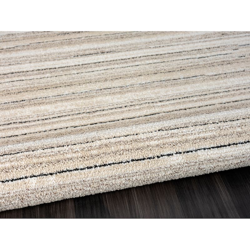 Terra by Obeetee Chelsea Lines Neutral Rug - 2' x 3'