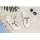 Thumbnail 3, Haute Edition Women's T-Strap Thong Bead and Pearl Comfort Sandals. Changes active main hero.