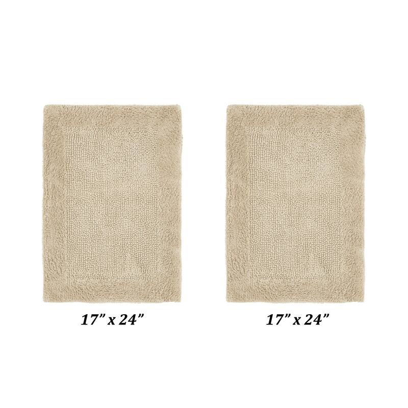 Better Trends Bath Rugs Set 100% Cotton Tufted Soft Water Absorbent Bathroom Rug for Shower, Sink Bath Mats Edge Collection
